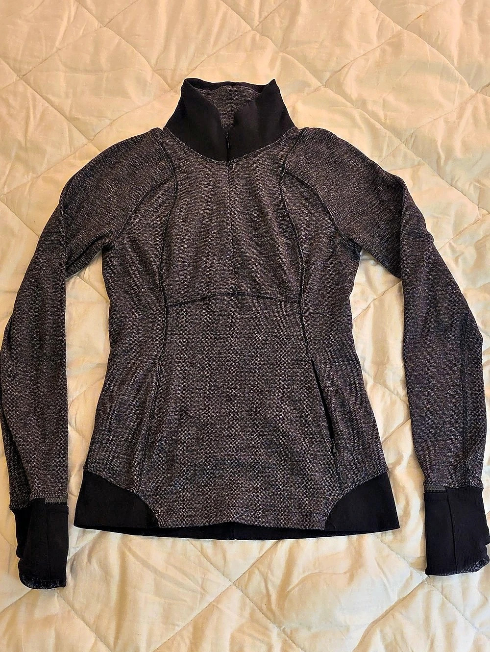 Lululemon Define Jacket Women's Black Long Sleeve Half-Zip Top Size 4
